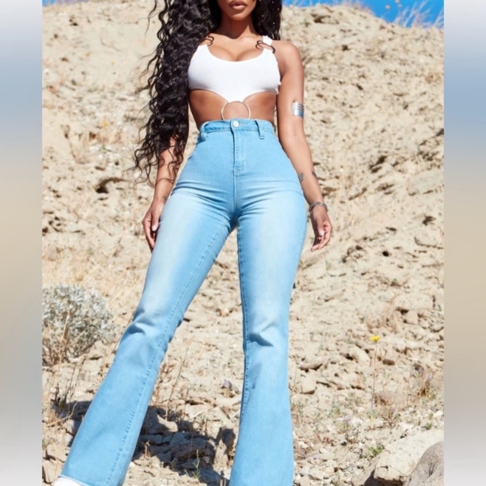 Fashion nova high rise flare jeans